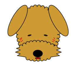 Face only Fluffy dog sticker #3421568