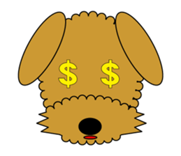 Face only Fluffy dog sticker #3421569