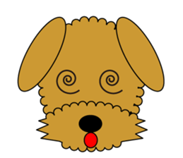 Face only Fluffy dog sticker #3421571