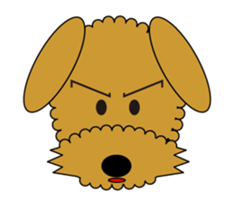 Face only Fluffy dog sticker #3421572