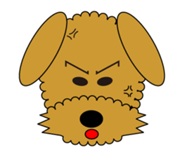 Face only Fluffy dog sticker #3421573