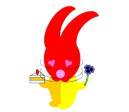 Apple rabbit Sticker sticker #3422085