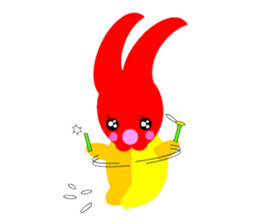 Apple rabbit Sticker sticker #3422087