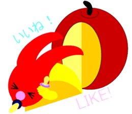 Apple rabbit Sticker sticker #3422091