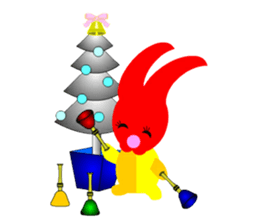 Apple rabbit Sticker sticker #3422097