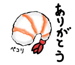 Boiled shrimp and co. sticker #3422950