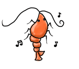 Boiled shrimp and co. sticker #3422985