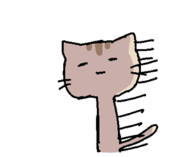 Cat attitude to life sticker #3423426