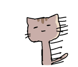 Cat attitude to life sticker #3423426