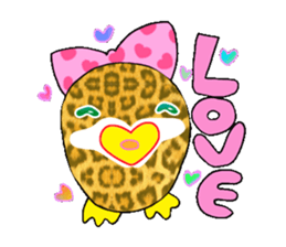 Duck of leopard pattern sticker #3423506