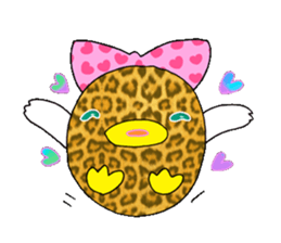 Duck of leopard pattern sticker #3423508