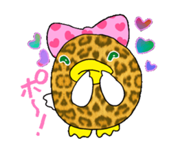 Duck of leopard pattern sticker #3423509