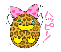 Duck of leopard pattern sticker #3423512