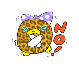 Duck of leopard pattern sticker #3423528