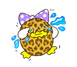 Duck of leopard pattern sticker #3423533