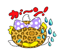 Duck of leopard pattern sticker #3423535