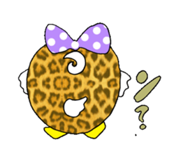 Duck of leopard pattern sticker #3423536