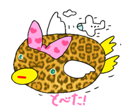 Duck of leopard pattern sticker #3423539