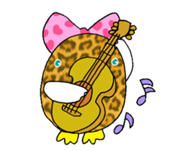 Duck of leopard pattern sticker #3423541