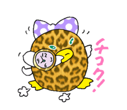 Duck of leopard pattern sticker #3423542