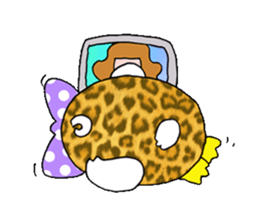 Duck of leopard pattern sticker #3423544