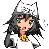 Girl wearing knit hat and bell sticker #3423798