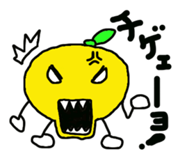 Daily life's conversation of an orange sticker #3424054