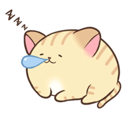 Very round cat sticker #3424400