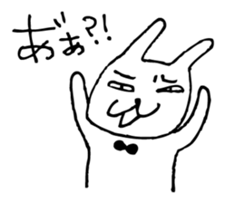 Rabbit with an eyebrow sticker #3424872