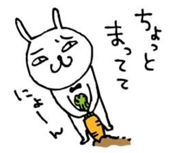 Rabbit with an eyebrow sticker #3424873