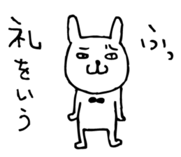 Rabbit with an eyebrow sticker #3424880