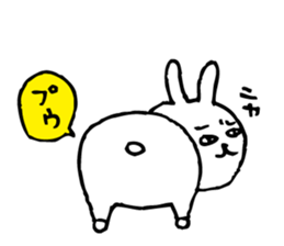 Rabbit with an eyebrow sticker #3424888