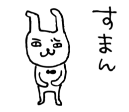 Rabbit with an eyebrow sticker #3424890