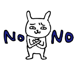 Rabbit with an eyebrow sticker #3424895