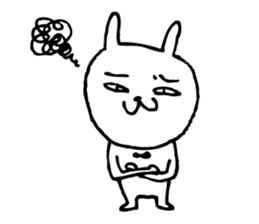 Rabbit with an eyebrow sticker #3424899