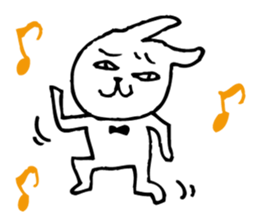 Rabbit with an eyebrow sticker #3424901