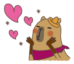 Capytan of capybara sticker #3426546