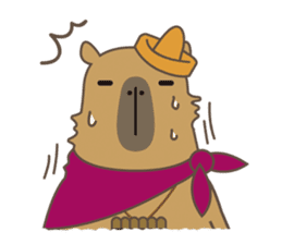 Capytan of capybara sticker #3426551