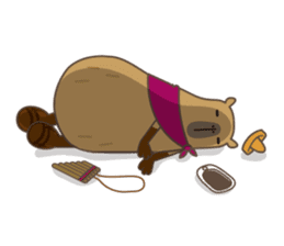 Capytan of capybara sticker #3426552