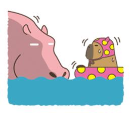 Capytan of capybara sticker #3426561