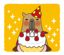 Capytan of capybara sticker #3426562