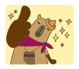 Capytan of capybara sticker #3426564