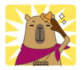 Capytan of capybara sticker #3426570