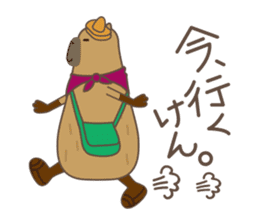 Capytan of capybara sticker #3426576