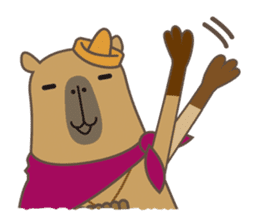 Capytan of capybara sticker #3426577