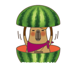 Capytan of capybara sticker #3426582