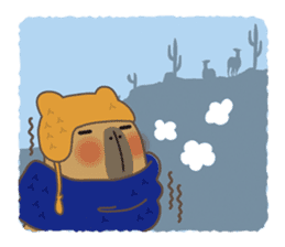 Capytan of capybara sticker #3426584