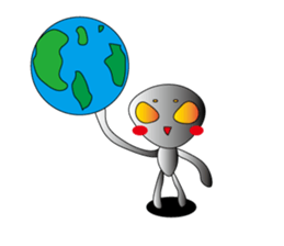 A being from outher space sticker #3426695