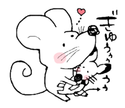 Japanese mouse sticker #3427434