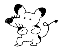 Japanese mouse sticker #3427448